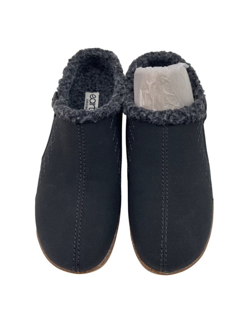 Earth Origins Womens Black Faux Suede Fleece-Lined Clogs Size 7M - Picture 4 of 12